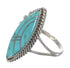Sterling Silver Turquoise Inlay Jewelry Southwest Ring Size 5-3/4 AX87997
